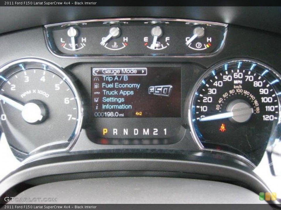 Black Interior Gauges for the 2011 Ford F150 Lariat SuperCrew 4x4 #46551746