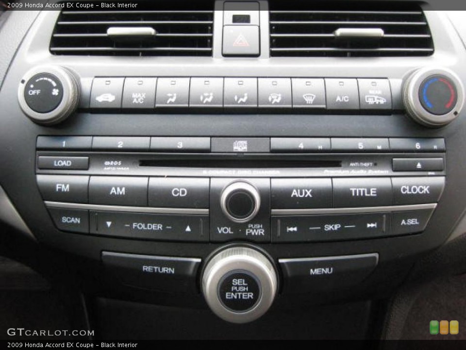 Black Interior Controls for the 2009 Honda Accord EX Coupe #46551968