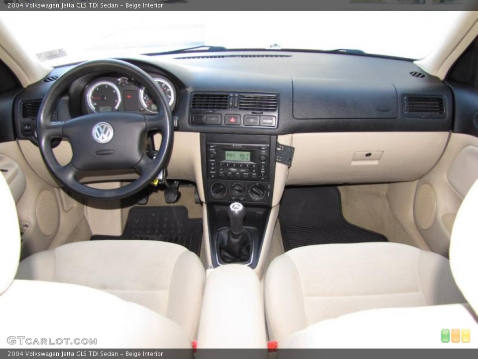 Beige Interior Dashboard for the 2004 Volkswagen Jetta GLS TDI Sedan #46552835