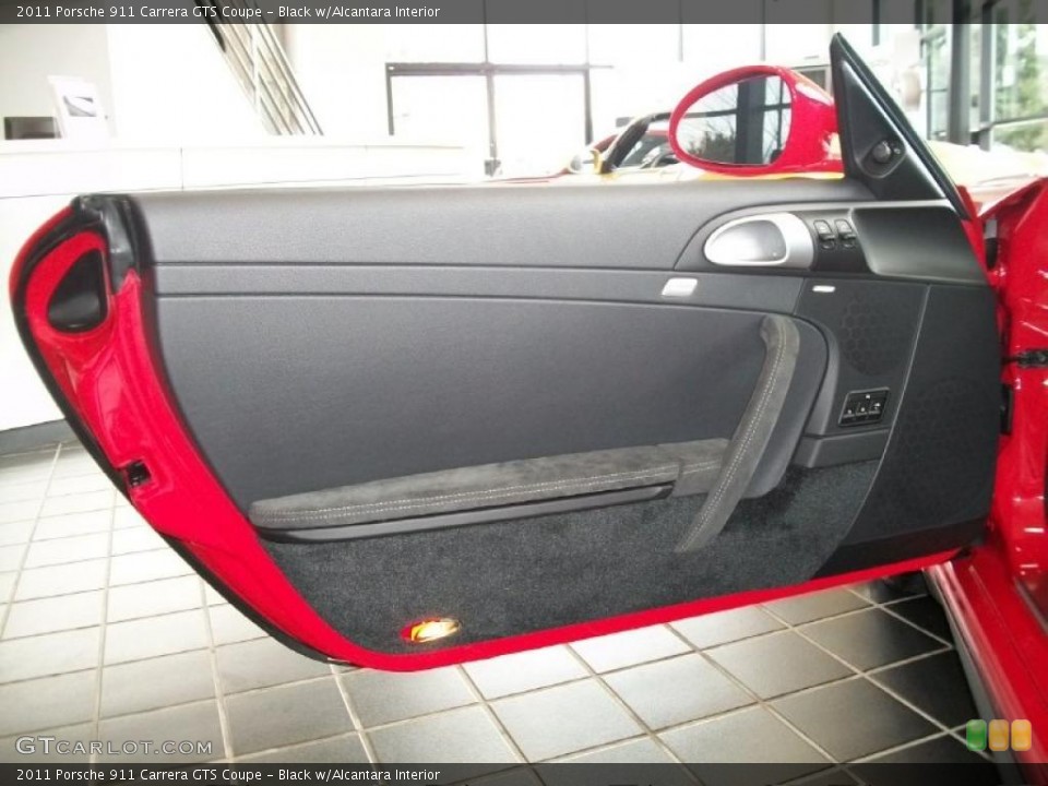 Black w/Alcantara Interior Door Panel for the 2011 Porsche 911 Carrera GTS Coupe #46553090