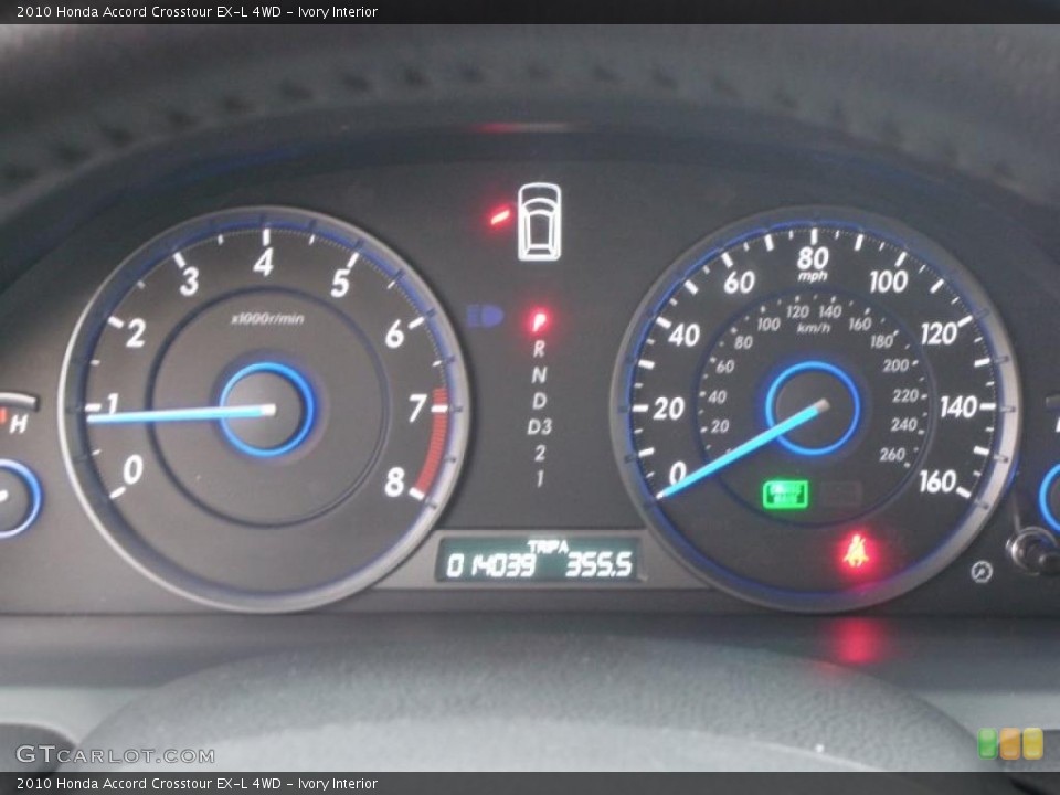 Ivory Interior Gauges for the 2010 Honda Accord Crosstour EX-L 4WD #46557369