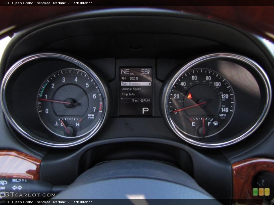 Black Interior Gauges for the 2011 Jeep Grand Cherokee Overland #46557645