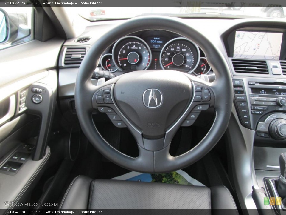 Ebony Interior Steering Wheel for the 2010 Acura TL 3.7 SH-AWD Technology #46558128