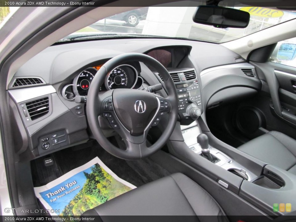 Ebony Interior Prime Interior for the 2010 Acura ZDX AWD Technology #46559058
