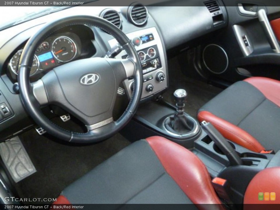 Black/Red Interior Photo for the 2007 Hyundai Tiburon GT #46559334