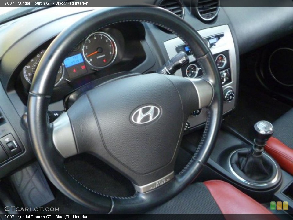 Black/Red Interior Dashboard for the 2007 Hyundai Tiburon GT #46559376