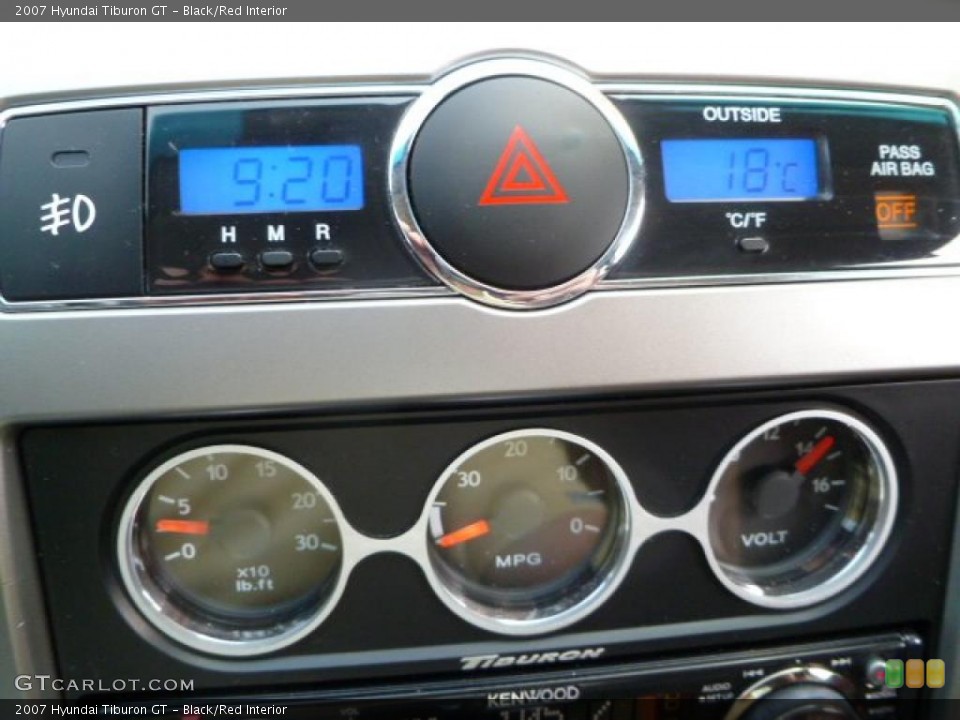 Black/Red Interior Controls for the 2007 Hyundai Tiburon GT #46559475