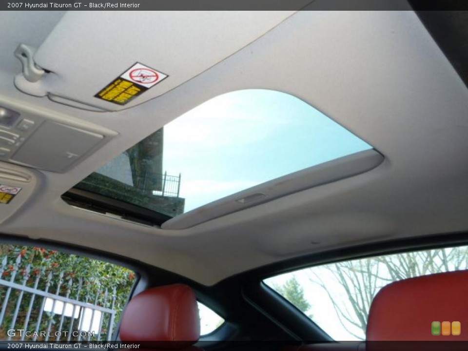 Black/Red Interior Sunroof for the 2007 Hyundai Tiburon GT #46559556