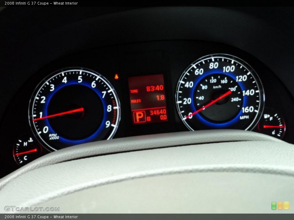 Wheat Interior Gauges for the 2008 Infiniti G 37 Coupe #46559634