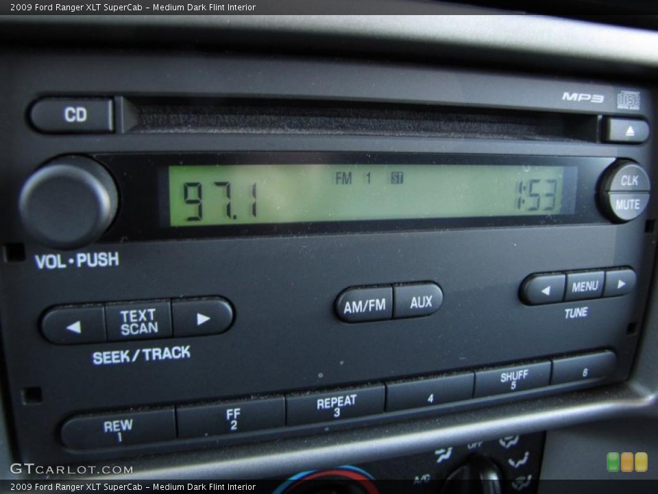 Medium Dark Flint Interior Controls for the 2009 Ford Ranger XLT SuperCab #46559790