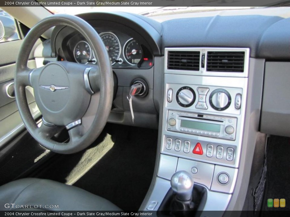 Dark Slate Gray/Medium Slate Gray Interior Controls for the 2004 Chrysler Crossfire Limited Coupe #46559844