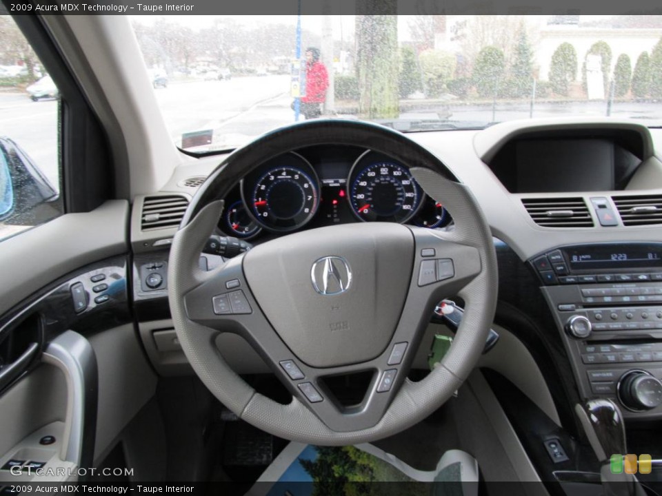 Taupe Interior Steering Wheel for the 2009 Acura MDX Technology #46559928