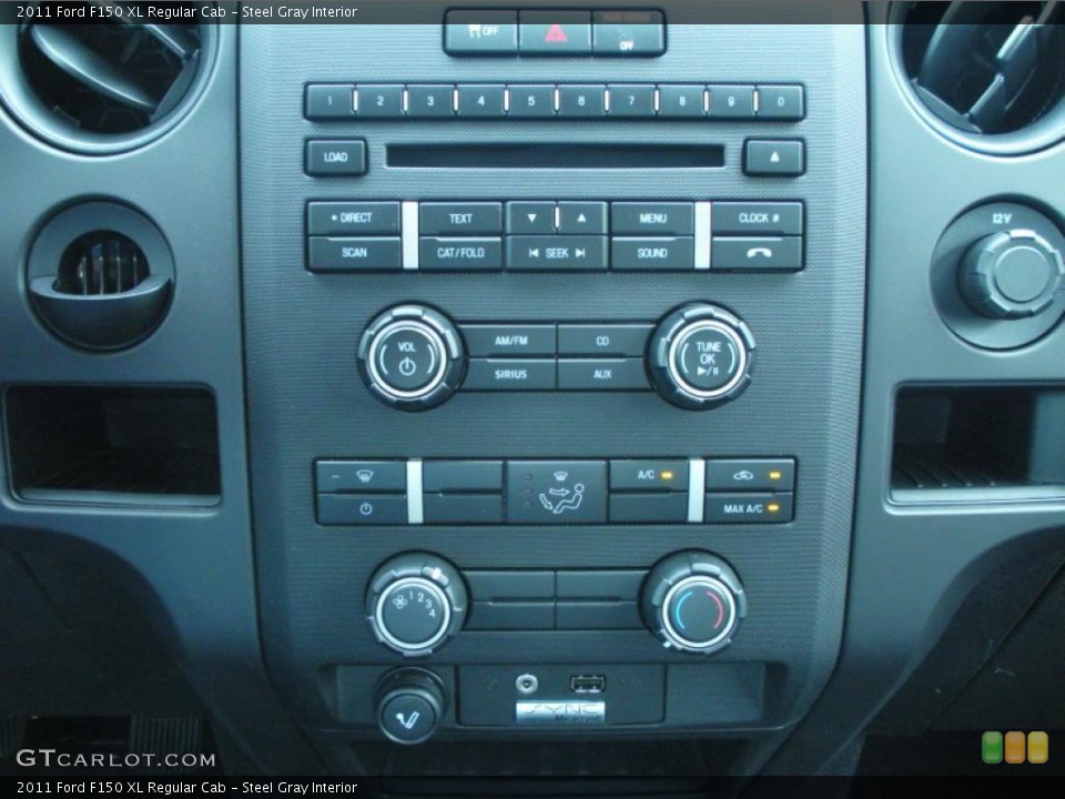 Steel Gray Interior Controls for the 2011 Ford F150 XL Regular Cab #46561473