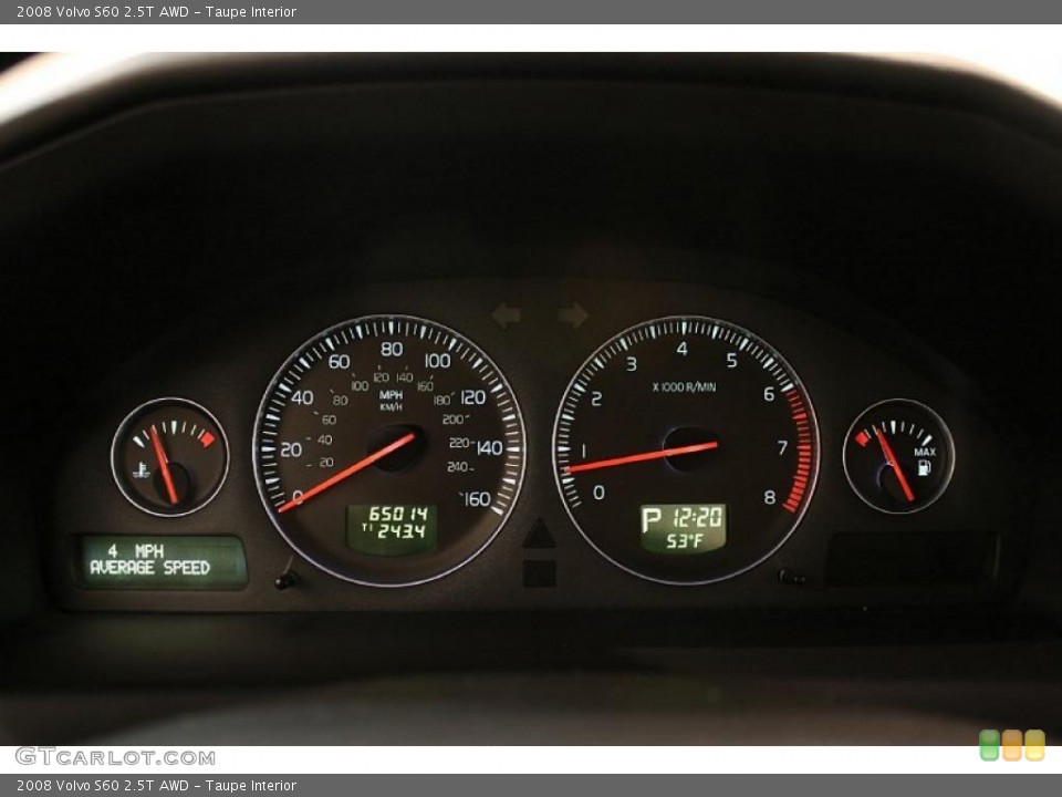 Taupe Interior Gauges for the 2008 Volvo S60 2.5T AWD #46563138
