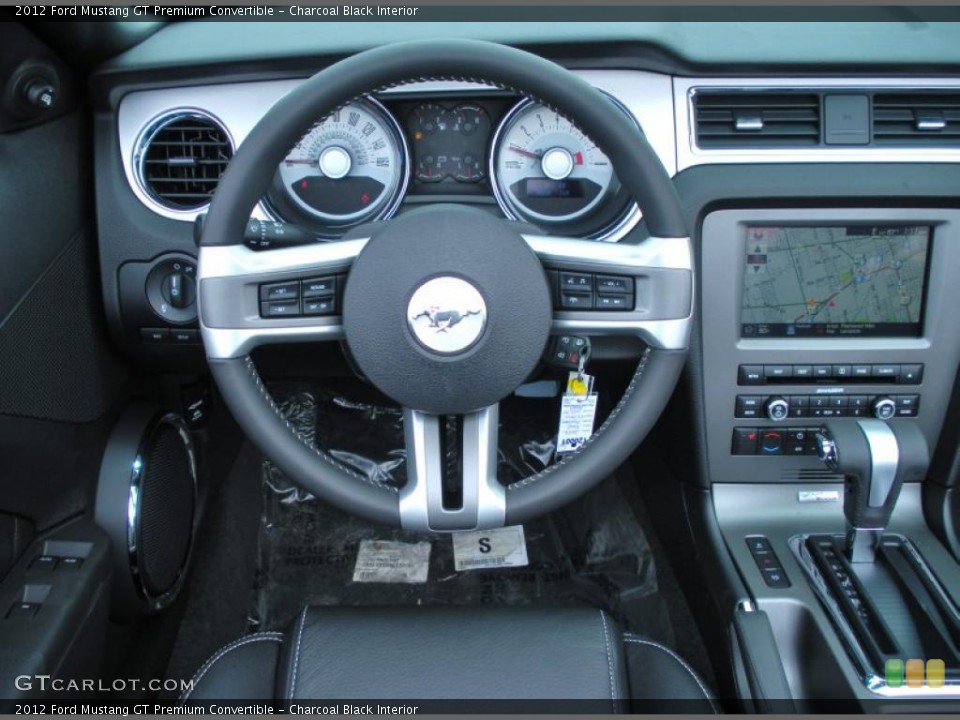 Charcoal Black Interior Dashboard for the 2012 Ford Mustang GT Premium Convertible #46563250