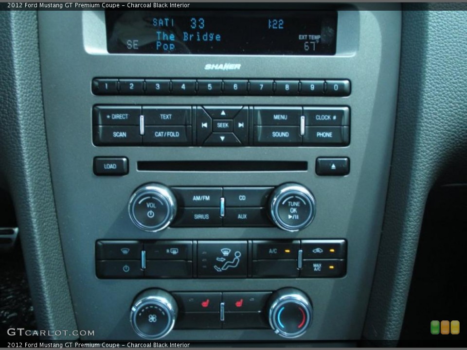 Charcoal Black Interior Controls for the 2012 Ford Mustang GT Premium Coupe #46563415