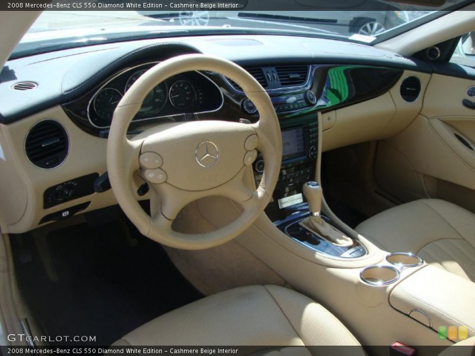 Cashmere Beige Interior Photo for the 2008 Mercedes-Benz CLS 550 Diamond White Edition #46564747