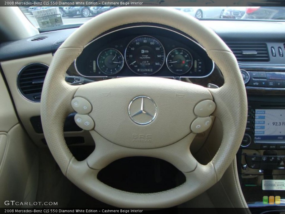 Cashmere Beige Interior Gauges for the 2008 Mercedes-Benz CLS 550 Diamond White Edition #46565104