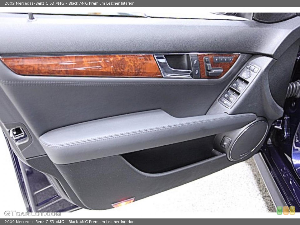 Black AMG Premium Leather Interior Door Panel for the 2009 Mercedes-Benz C 63 AMG #46567426