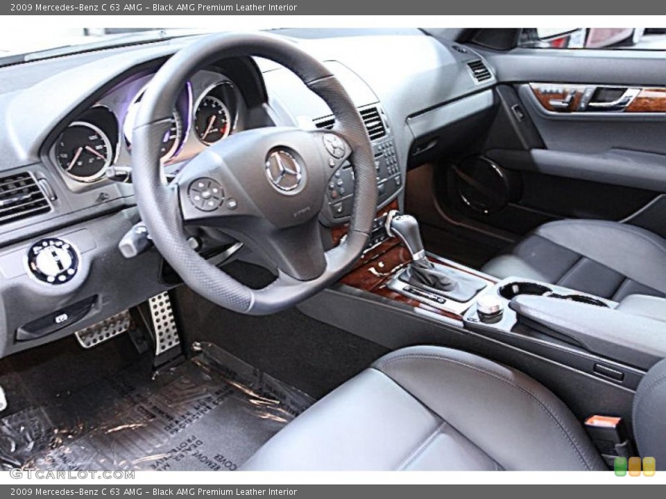 Black AMG Premium Leather Interior Dashboard for the 2009 Mercedes-Benz C 63 AMG #46567444