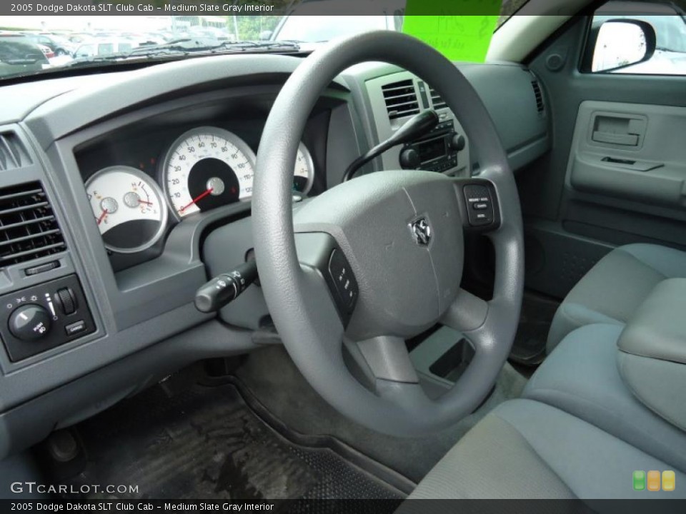 Medium Slate Gray Interior Steering Wheel for the 2005 Dodge Dakota SLT Club Cab #46569874