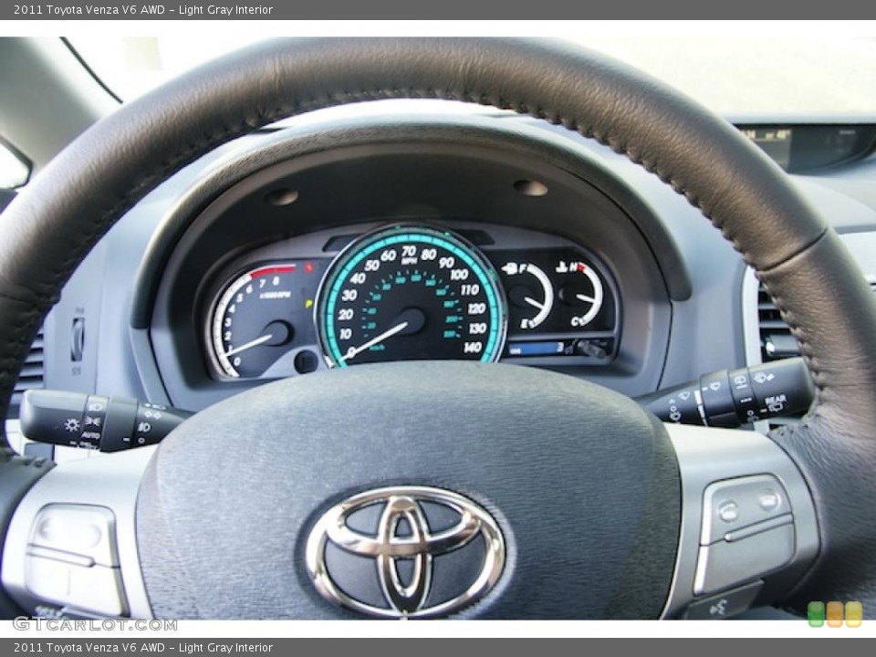 Light Gray Interior Steering Wheel for the 2011 Toyota Venza V6 AWD #46569904