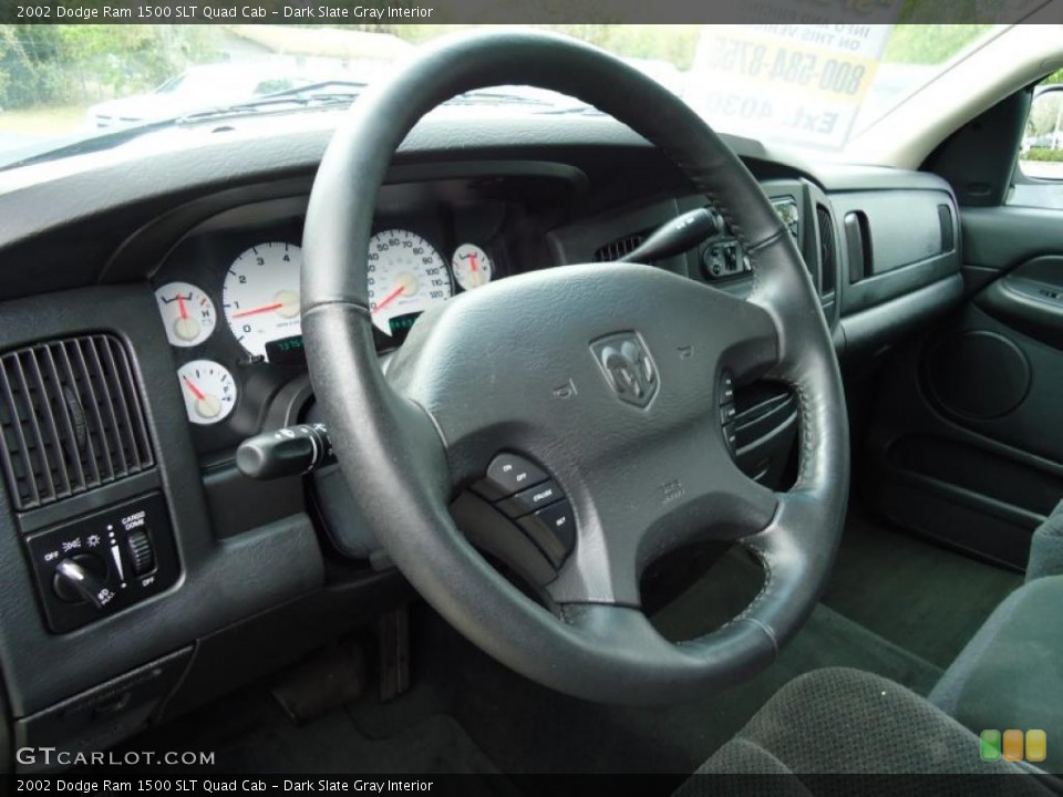 Dark Slate Gray Interior Steering Wheel for the 2002 Dodge Ram 1500 SLT Quad Cab #46571401