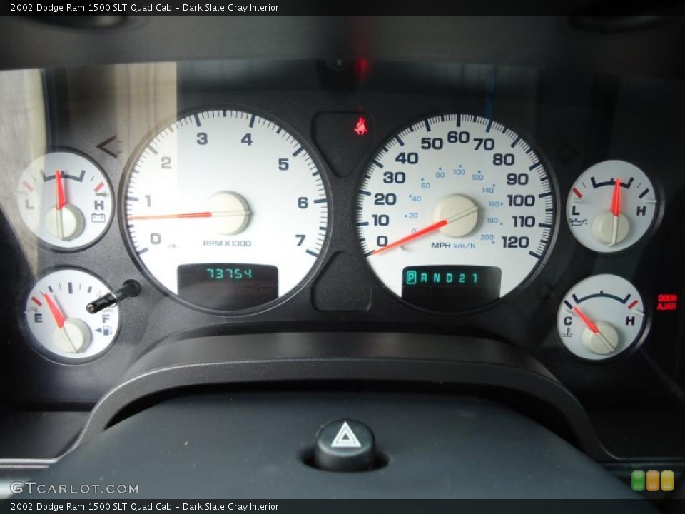 Dark Slate Gray Interior Gauges for the 2002 Dodge Ram 1500 SLT Quad Cab #46571569