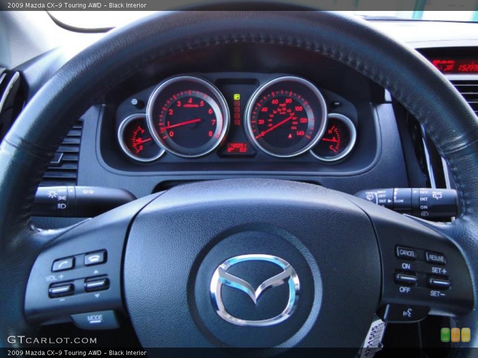 Black Interior Steering Wheel for the 2009 Mazda CX-9 Touring AWD #46575962