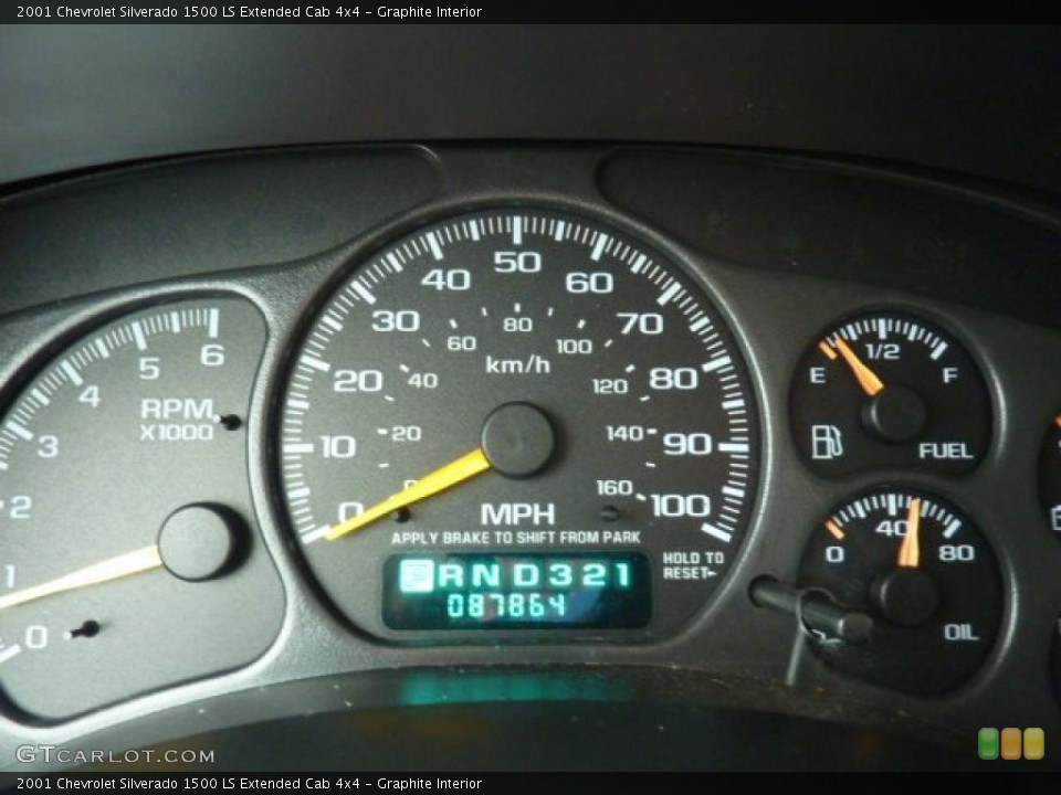 Graphite Interior Gauges for the 2001 Chevrolet Silverado 1500 LS Extended Cab 4x4 #46579976