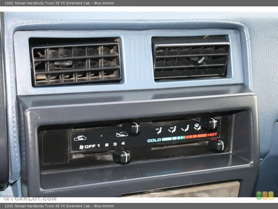 Blue Interior Controls for the 1992 Nissan Hardbody Truck SE V6 Extended Cab #46582802