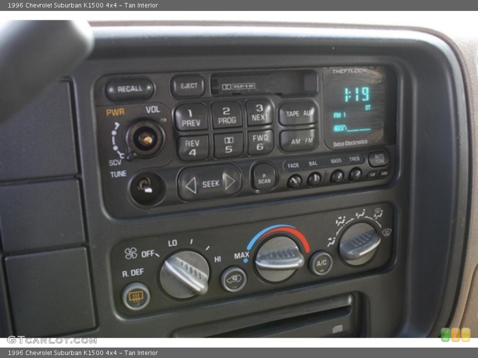 Tan Interior Controls for the 1996 Chevrolet Suburban K1500 4x4 #46585560