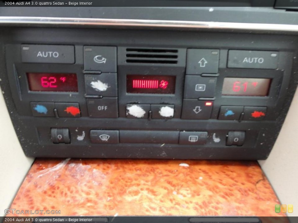 Beige Interior Controls for the 2004 Audi A4 3.0 quattro Sedan #46588854