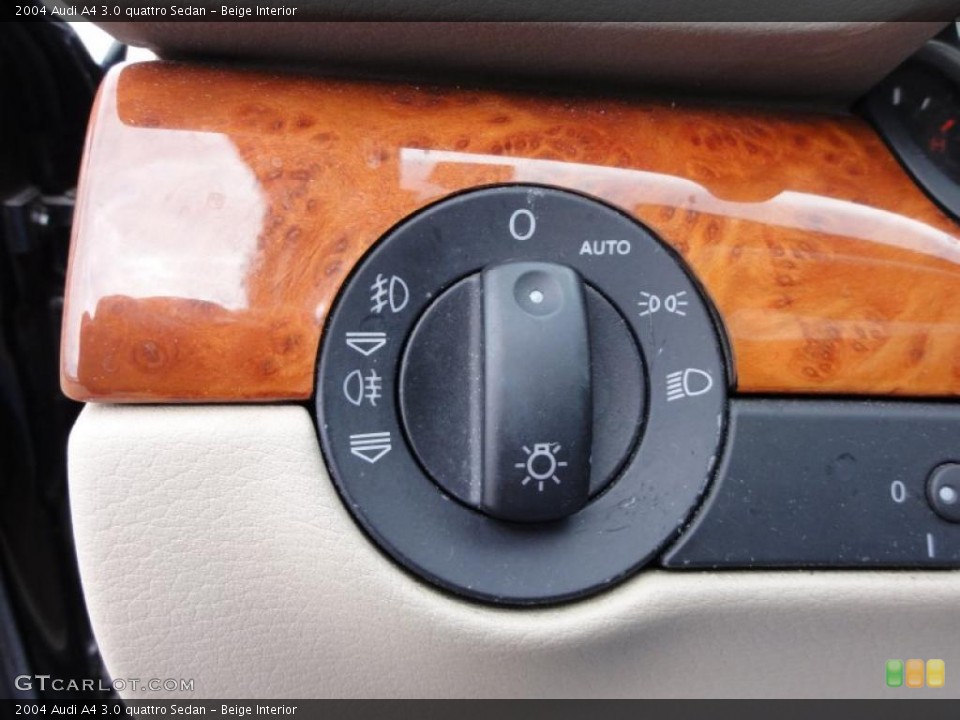 Beige Interior Controls for the 2004 Audi A4 3.0 quattro Sedan #46588953