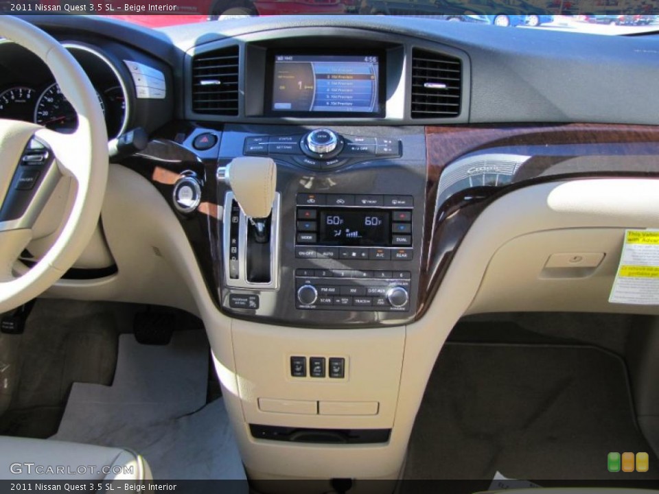 Beige Interior Controls for the 2011 Nissan Quest 3.5 SL #46589613