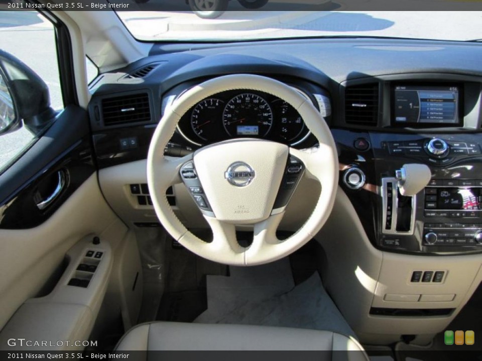 Beige Interior Dashboard for the 2011 Nissan Quest 3.5 SL #46589619