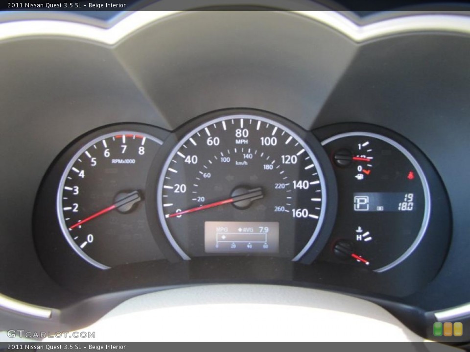 Beige Interior Gauges for the 2011 Nissan Quest 3.5 SL #46589640
