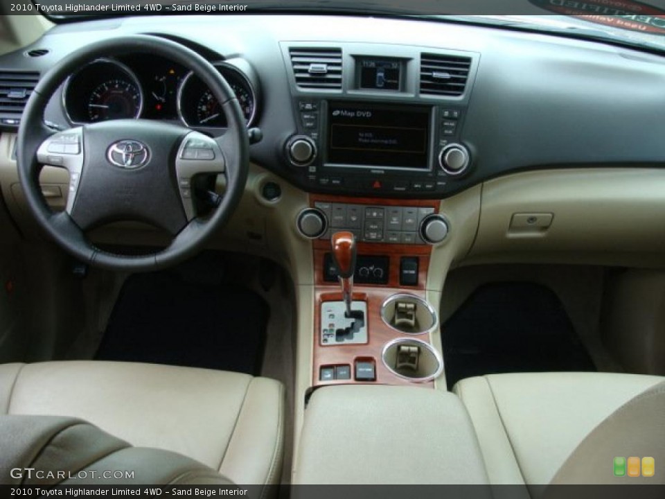 Sand Beige Interior Dashboard for the 2010 Toyota Highlander Limited 4WD #46589724
