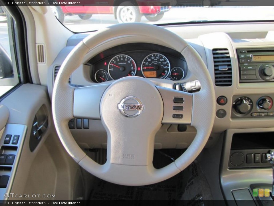 Cafe Latte Interior Steering Wheel for the 2011 Nissan Pathfinder S #46590123