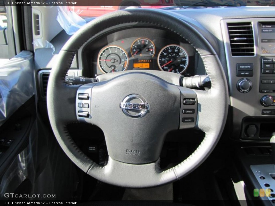 Charcoal Interior Steering Wheel for the 2011 Nissan Armada SV #46590714