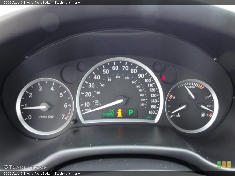 Parchment Interior Gauges for the 2006 Saab 9-3 Aero Sport Sedan #46591511
