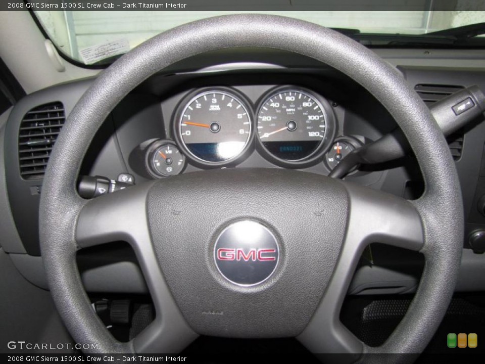 Dark Titanium Interior Steering Wheel for the 2008 GMC Sierra 1500 SL Crew Cab #46594253