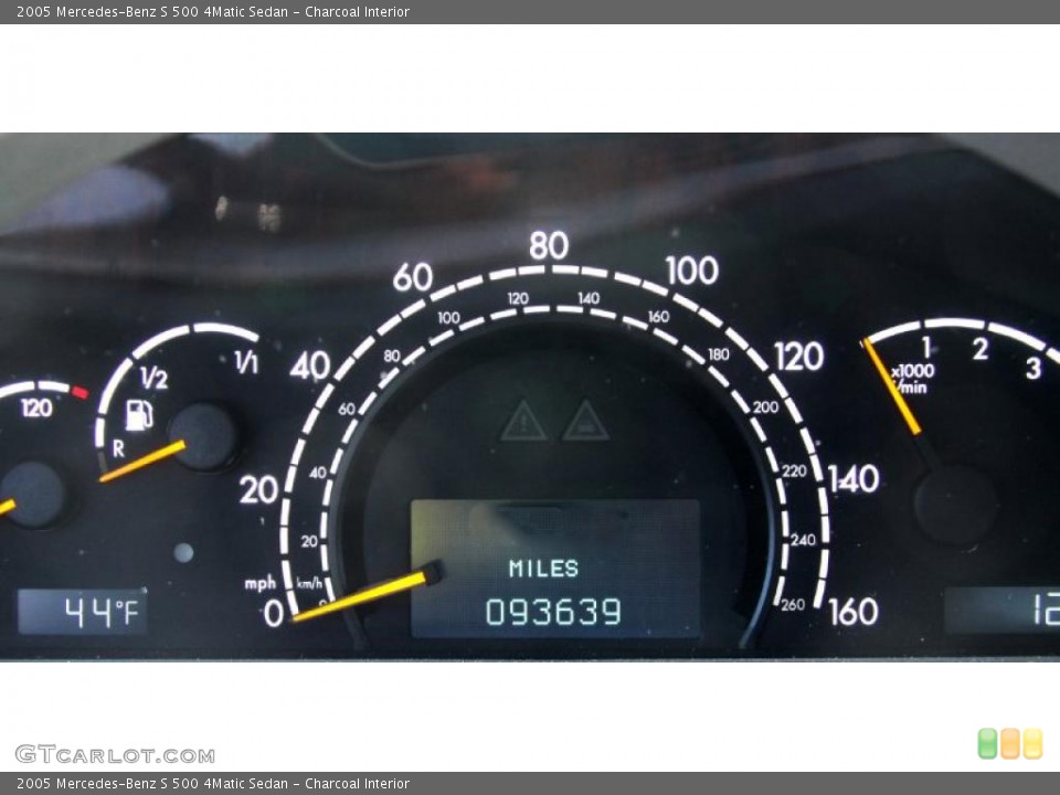 Charcoal Interior Gauges for the 2005 Mercedes-Benz S 500 4Matic Sedan #46597361