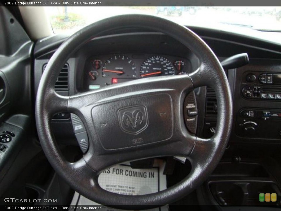 Dark Slate Gray Interior Steering Wheel for the 2002 Dodge Durango SXT 4x4 #46597871