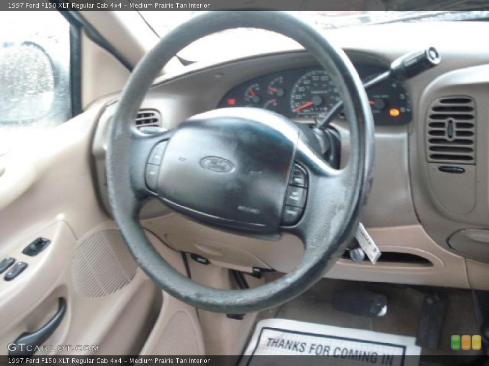 Medium Prairie Tan Interior Steering Wheel for the 1997 Ford F150 XLT Regular Cab 4x4 #46598558