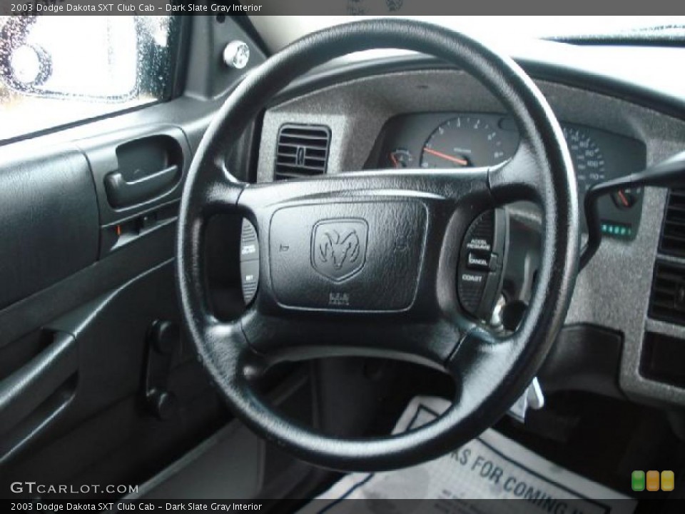 Dark Slate Gray Interior Steering Wheel for the 2003 Dodge Dakota SXT Club Cab #46599011