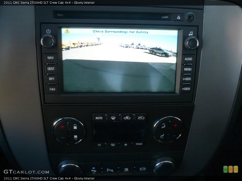 Ebony Interior Navigation for the 2011 GMC Sierra 2500HD SLT Crew Cab 4x4 #46600805