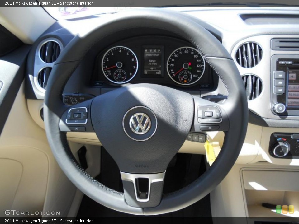 Sandstone Interior Dashboard for the 2011 Volkswagen Tiguan SE #46607908