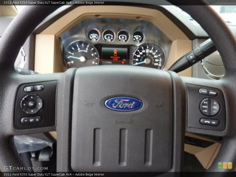 Adobe Beige Interior Controls for the 2011 Ford F250 Super Duty XLT SuperCab 4x4 #46608595