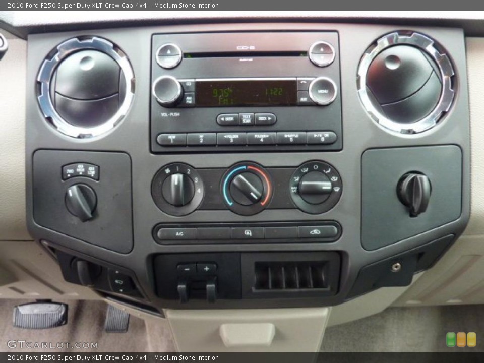 Medium Stone Interior Controls for the 2010 Ford F250 Super Duty XLT Crew Cab 4x4 #46609393